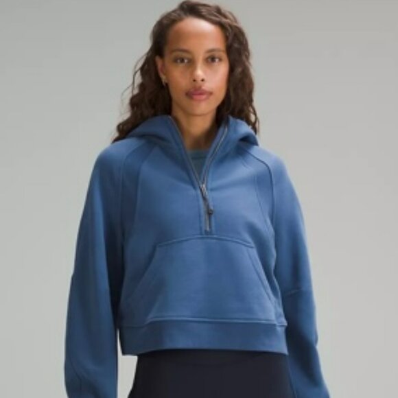 lululemon athletica Tops - Lululemon Scuba Oversized Half-Zip Hoodie, Pitch Blue (xs/s)